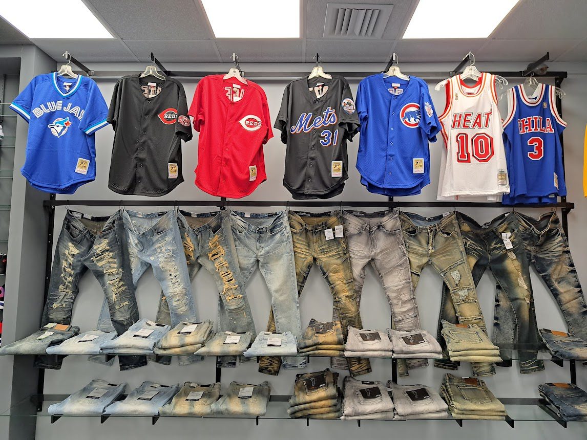 Apparel shop showcase look